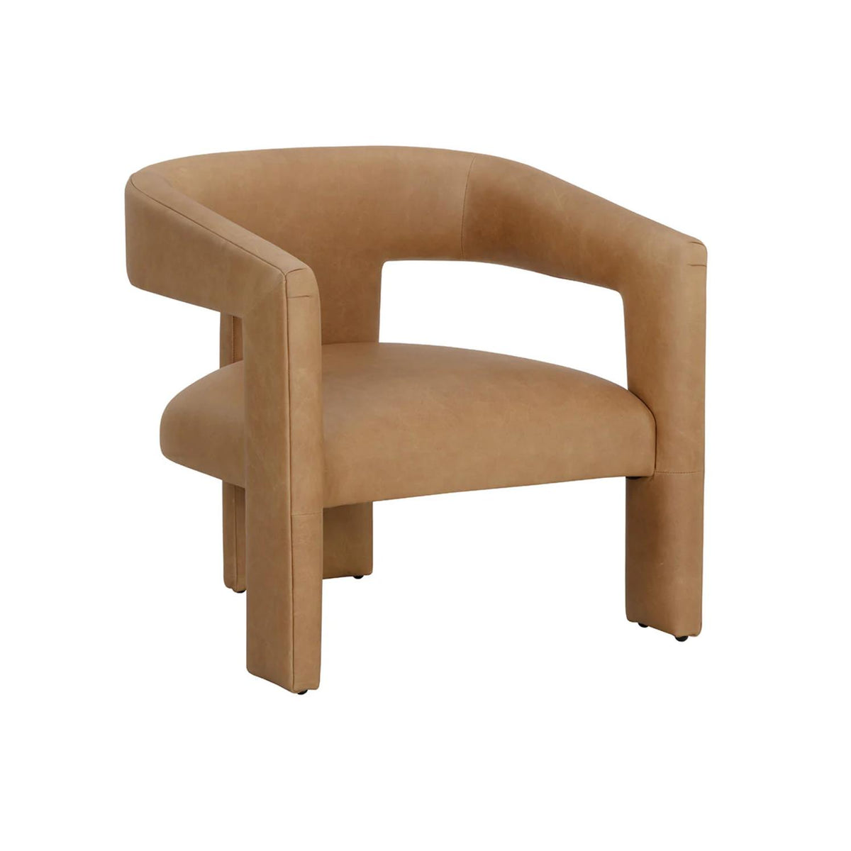 Cobourg Tan Leather Lounge Chair | Bone & Brass