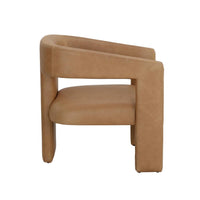 Cobourg Tan Leather Lounge Chair - Chair Detail | Bone & Brass