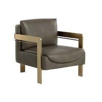 Garo Bravo Ash & Gold Lounge Chair | Bone & Brass