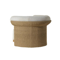 Asos Natural Wicker & Cream Upholstered Lounge Chair - Outdoor Chair Detail | Bone & Brass