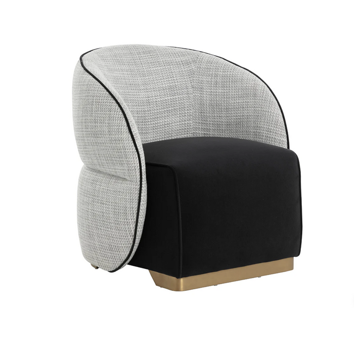 Fatina Black & White Lounge Chair