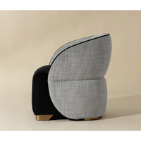 Fatina Black & White Lounge Chair