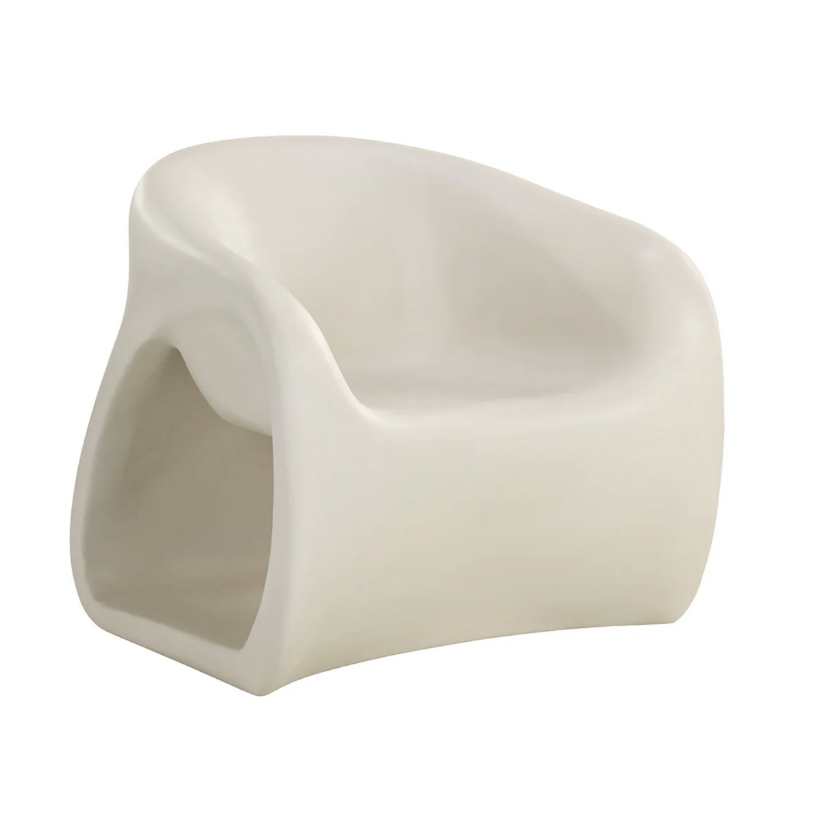 Orson Ivory Concrete Lounge Chair