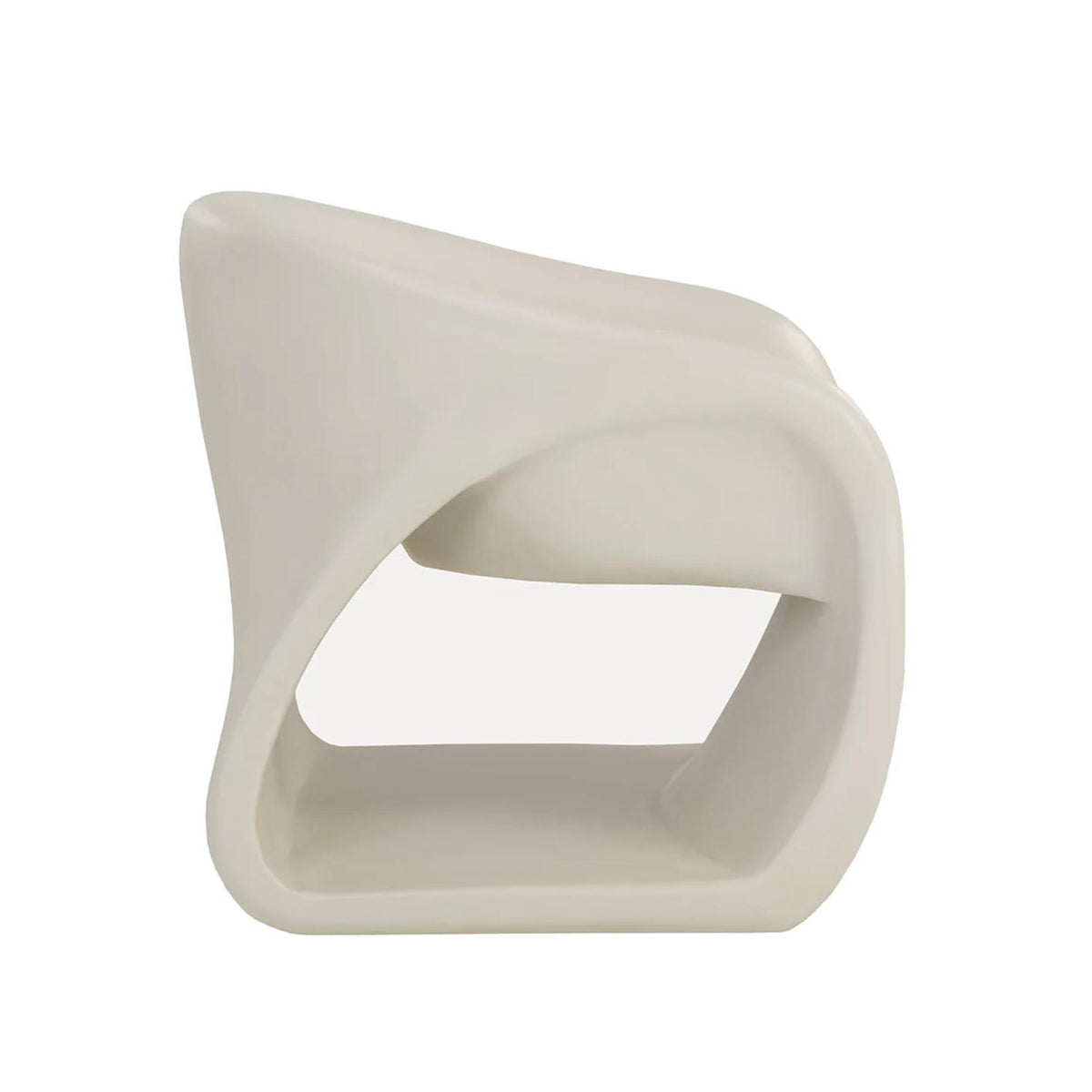 Orson Ivory Concrete Outdoor Lounge Chair - Outdoor Chair Detail | Bone & Brass