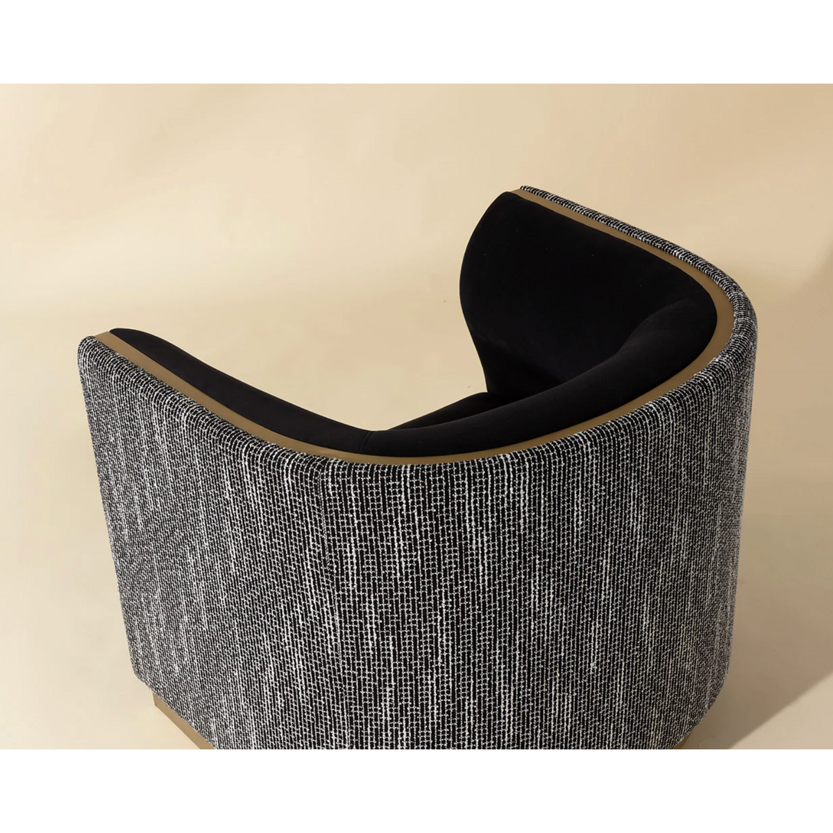 Larron Two-ToneBblack & Grey Lounge Chair