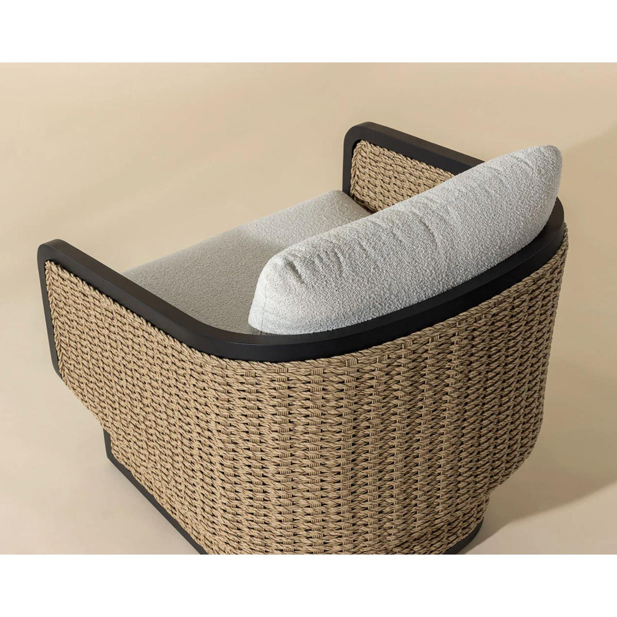 Olbia Barrelback Wicker Lounge Chair - Outdoor Chair View | Bone & Brass