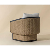 Olbia Barrelback Wicker Lounge Chair - Outdoor Chair Detail | Bone & Brass