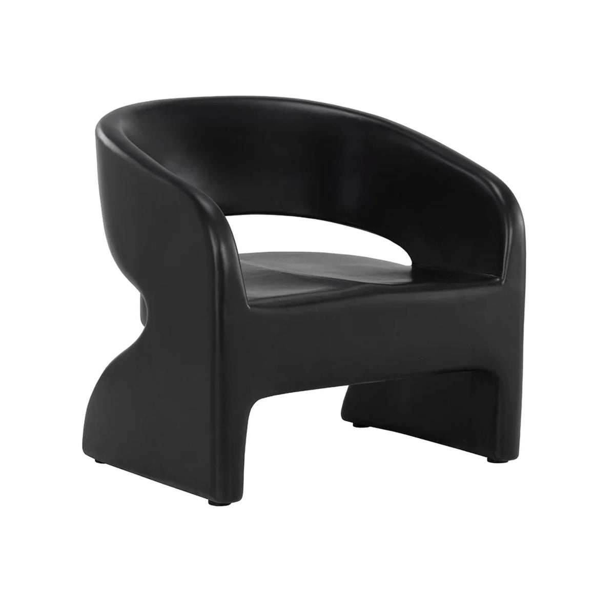 Cura Black Concrete Outdoor Lounge Chair | Bone & Brass