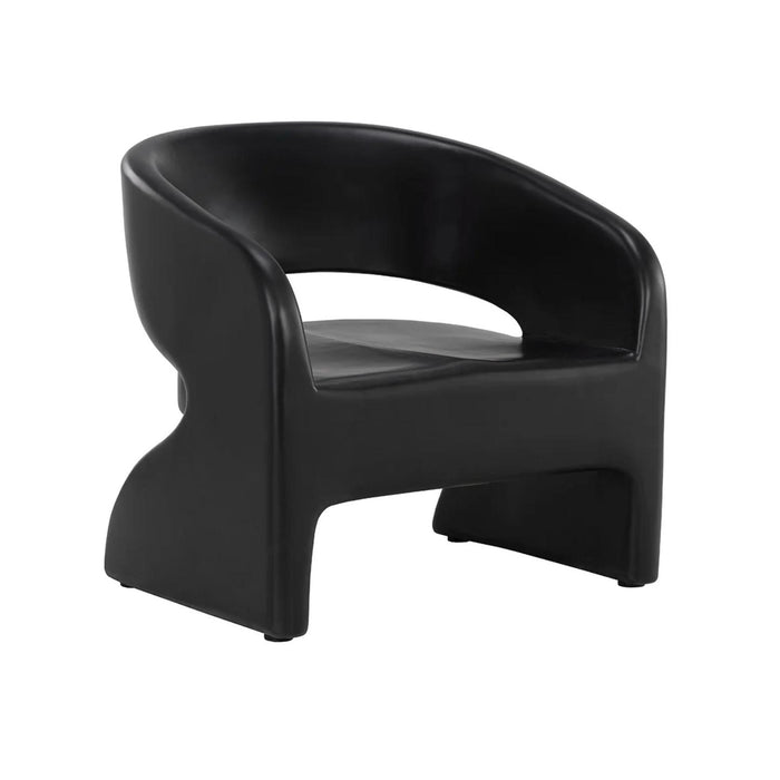 Cura Black Concrete Outdoor Lounge Chair