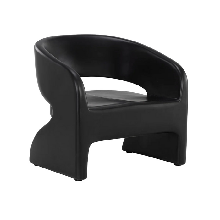 Cura Black Concrete Outdoor Lounge Chair