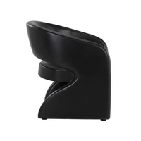 Cura Black Concrete Outdoor Lounge Chair