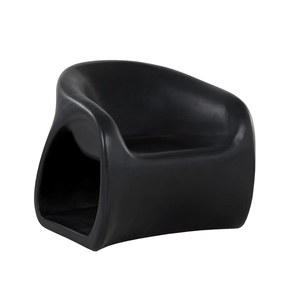 Orson Black Concrete Outdoor Lounge Chair | Bone & Brass