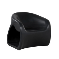 Orson Black Concrete Lounge Chair