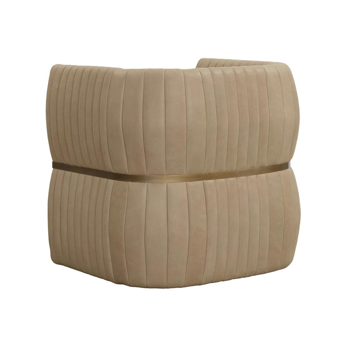 Tryor Sahara Sand Leather Lounge Chair - Chair Detail | Bone & Brass