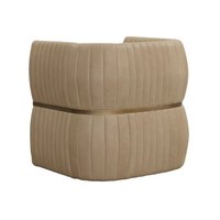 Tryor Sahara Sand Leather Lounge Chair