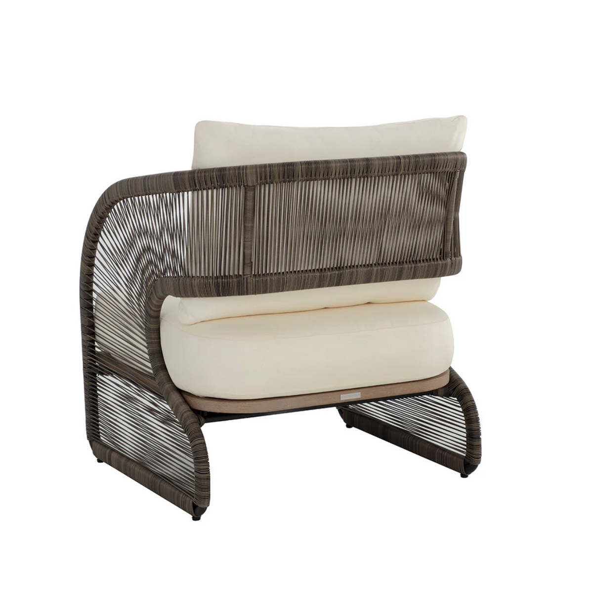 Toulon Ivory & Grey Woven Outdoor Lounge Chair