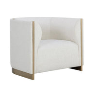 Larron Ivory & Gold Armchair | Bone & Brass
