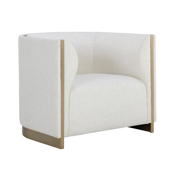 Larron Ivory & Gold Armchair