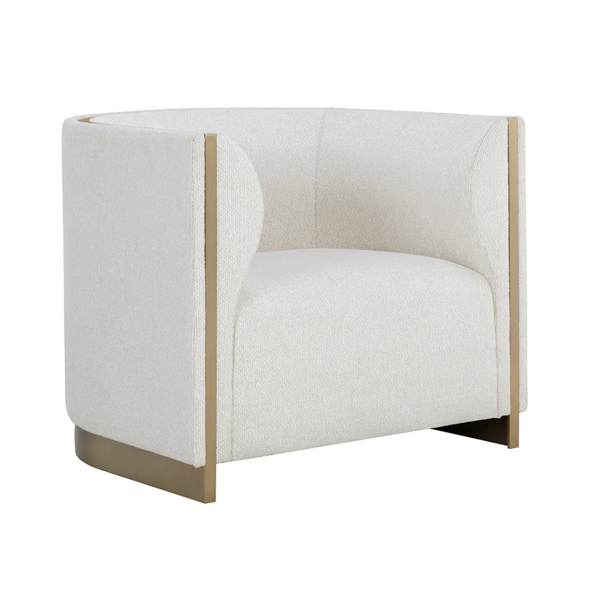 Larron Ivory & Gold Armchair