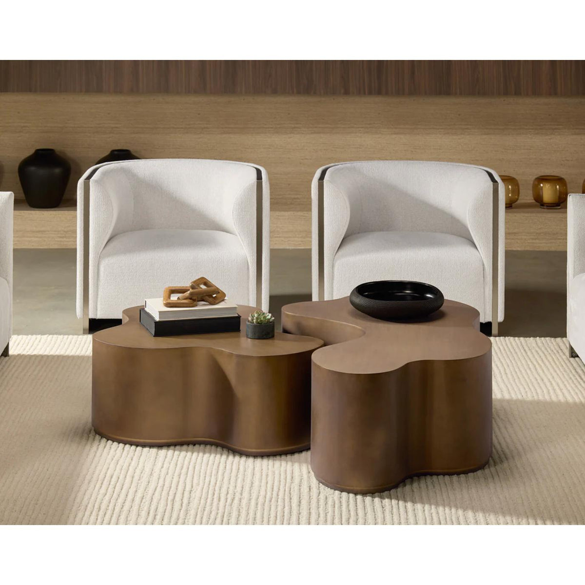 Larron Ivory & Gold Armchair - Chair Upholstery Detail | Bone & Brass