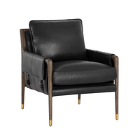 Mauti Black Leather Armchair