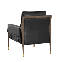 Mauti Black Leather Armchair - Chair Detail | Bone & Brass