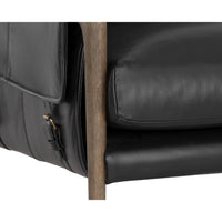Mauti Black Leather Armchair - Chair View | Bone & Brass