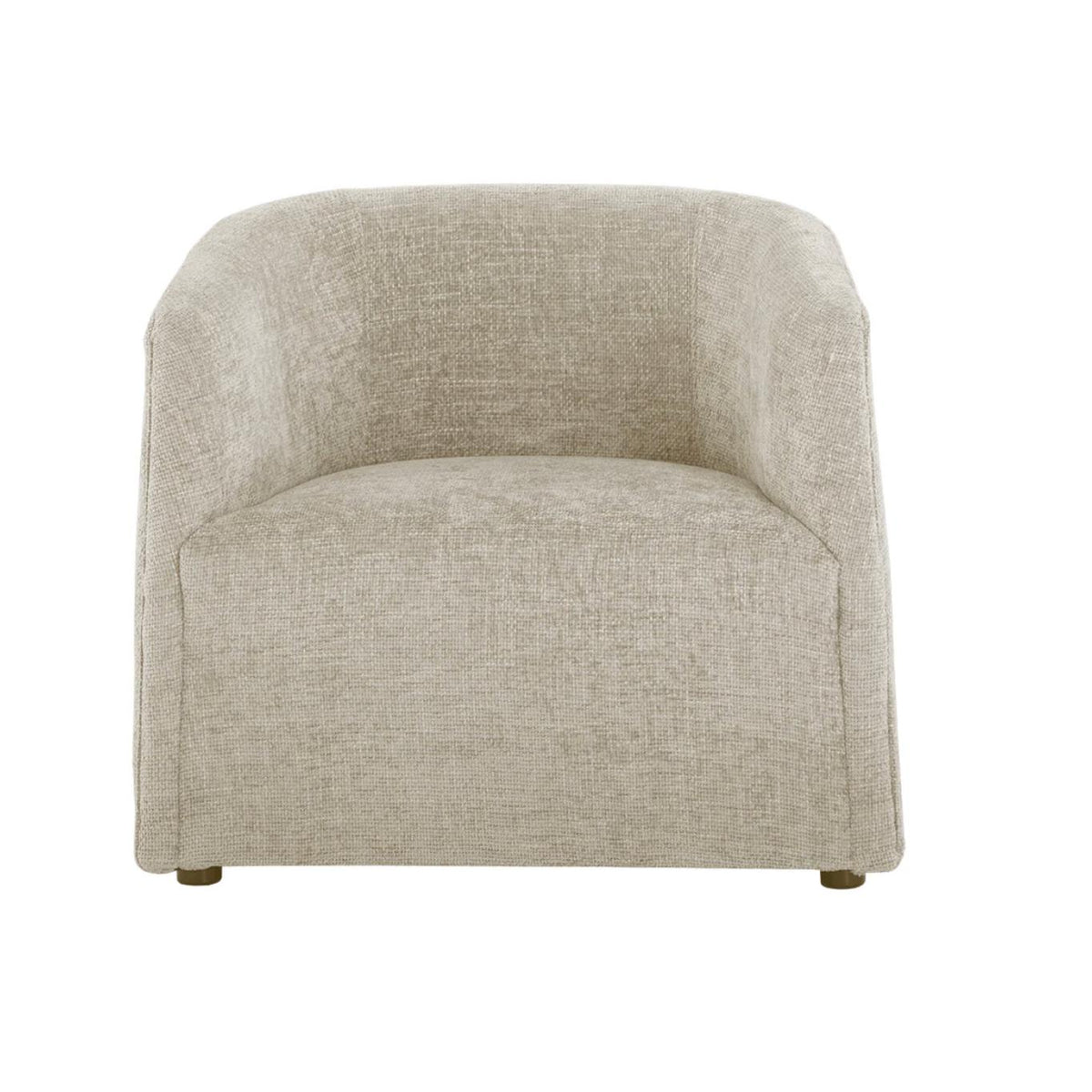 Serenade Taupe Upholstered Lounge Chair - Chair Side View | Bone & Brass