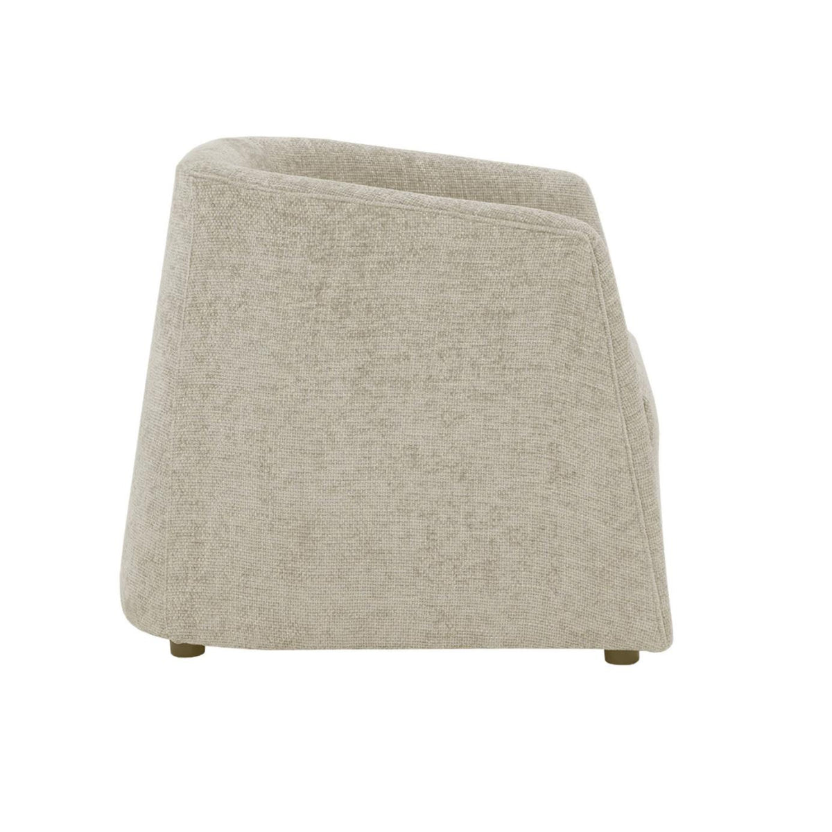 Serenade Taupe Upholstered Lounge Chair - Chair Detail | Bone & Brass