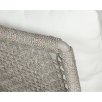 Bari Teak & Grey Rope Outdoor Lounge Chair