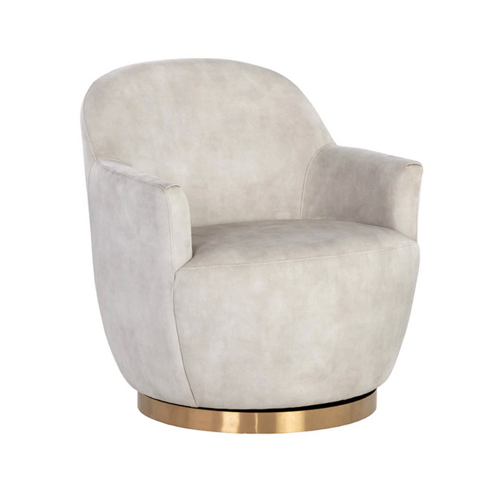 Casey Nono Cream Swivel Lounge Chair
