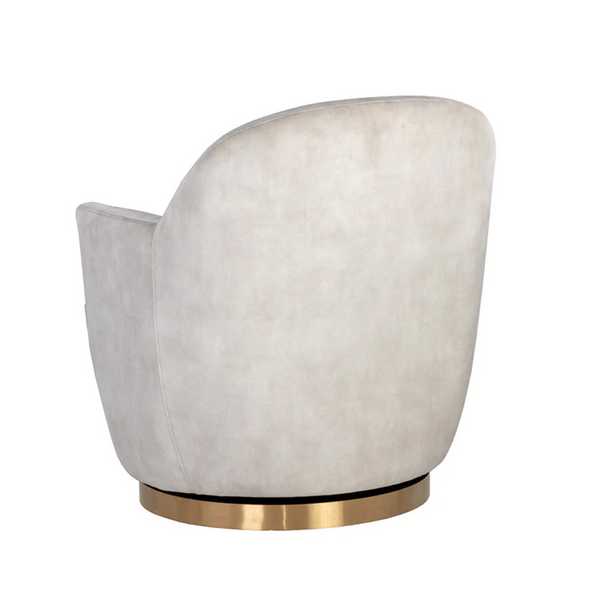 Casey Nono Cream Swivel Lounge Chair