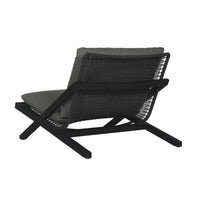 Bari Charcoal Grey Outdoor Lounge Chair - Outdoor Chair Detail | Bone & Brass