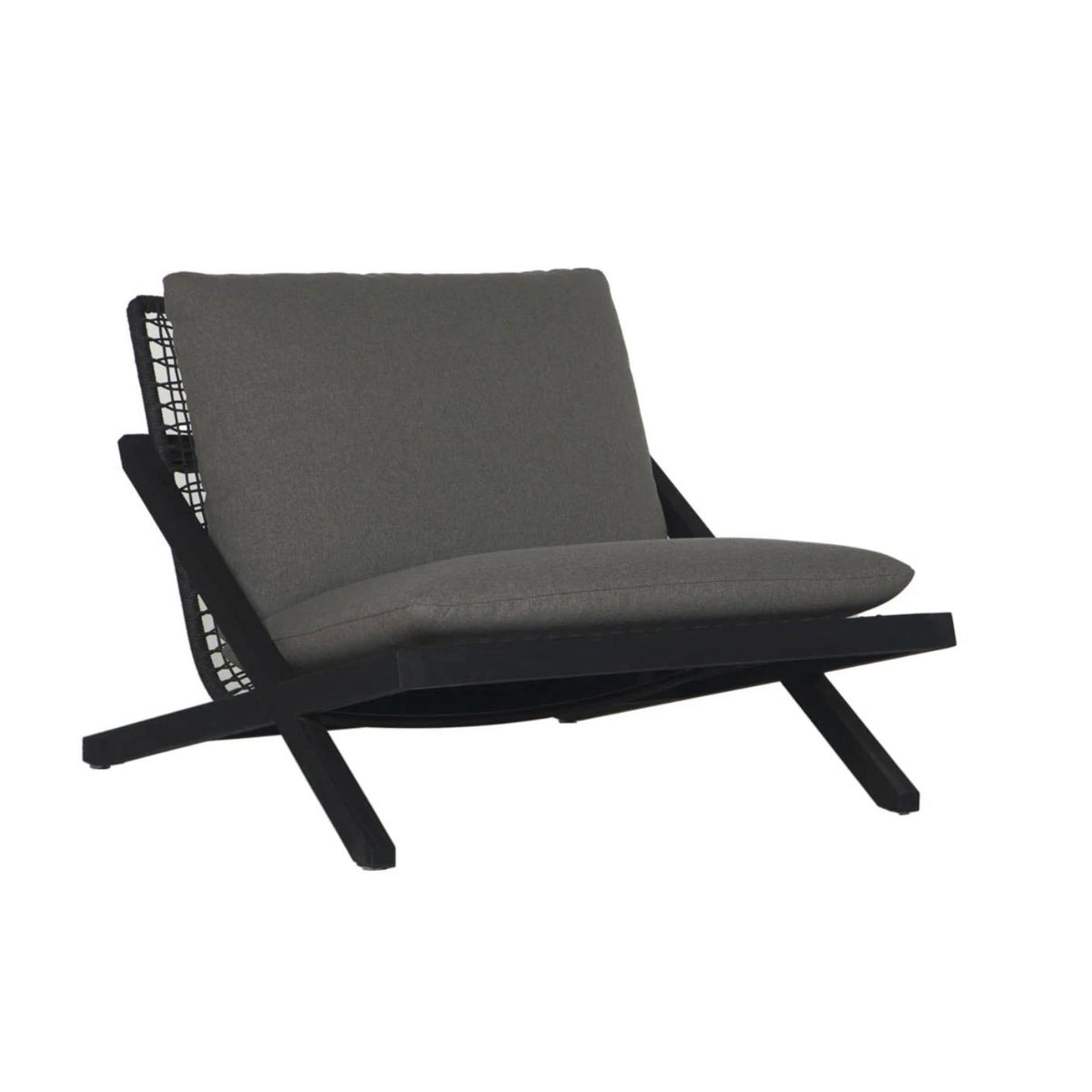 Bari Charcoal Grey Outdoor Lounge Chair | Bone & Brass