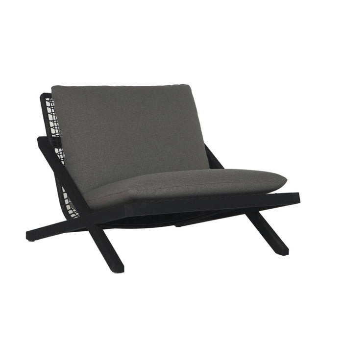 Bari Charcoal Grey Outdoor Lounge Chair | Bone & Brass