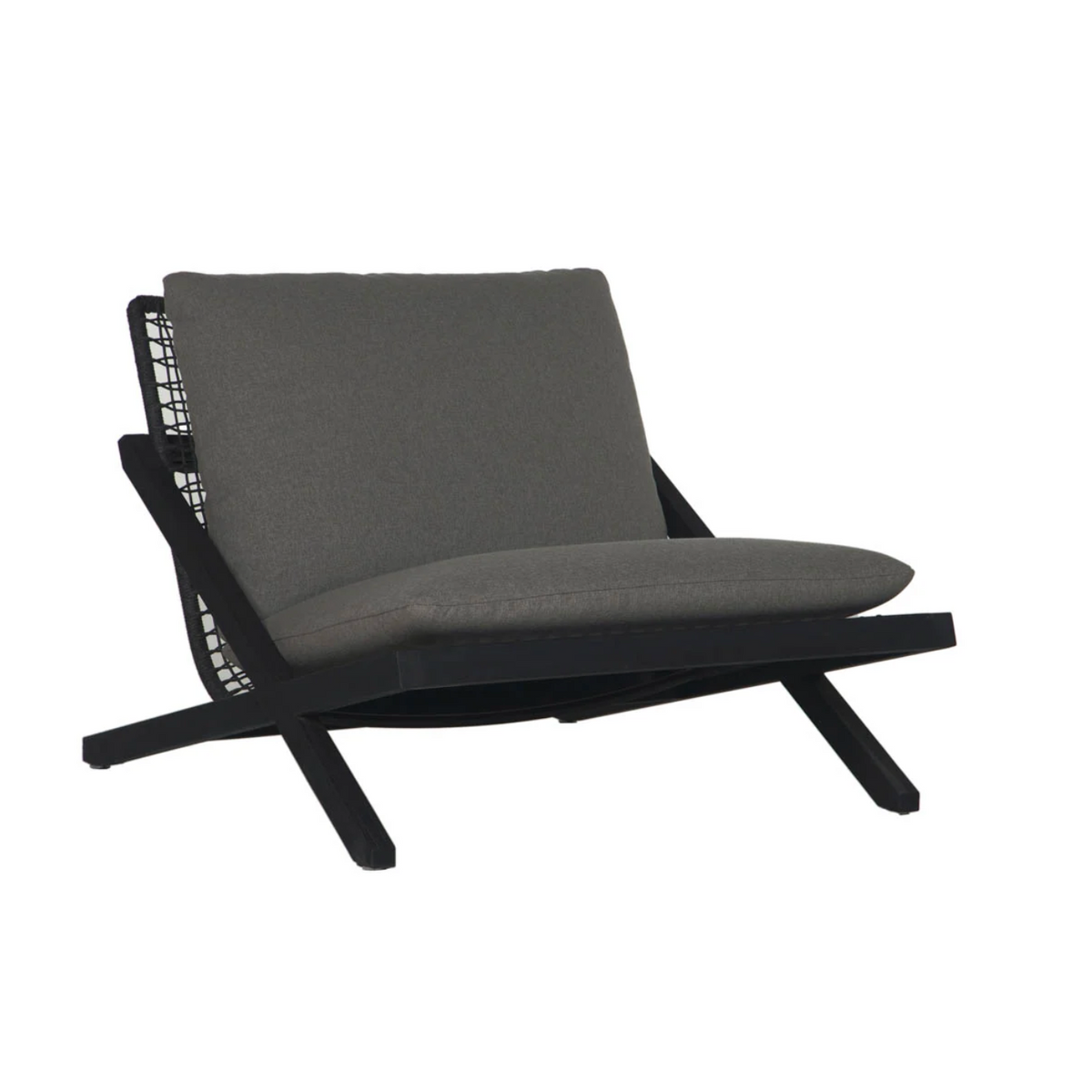 Bari Charcoal Grey Outdoor Lounge Chair