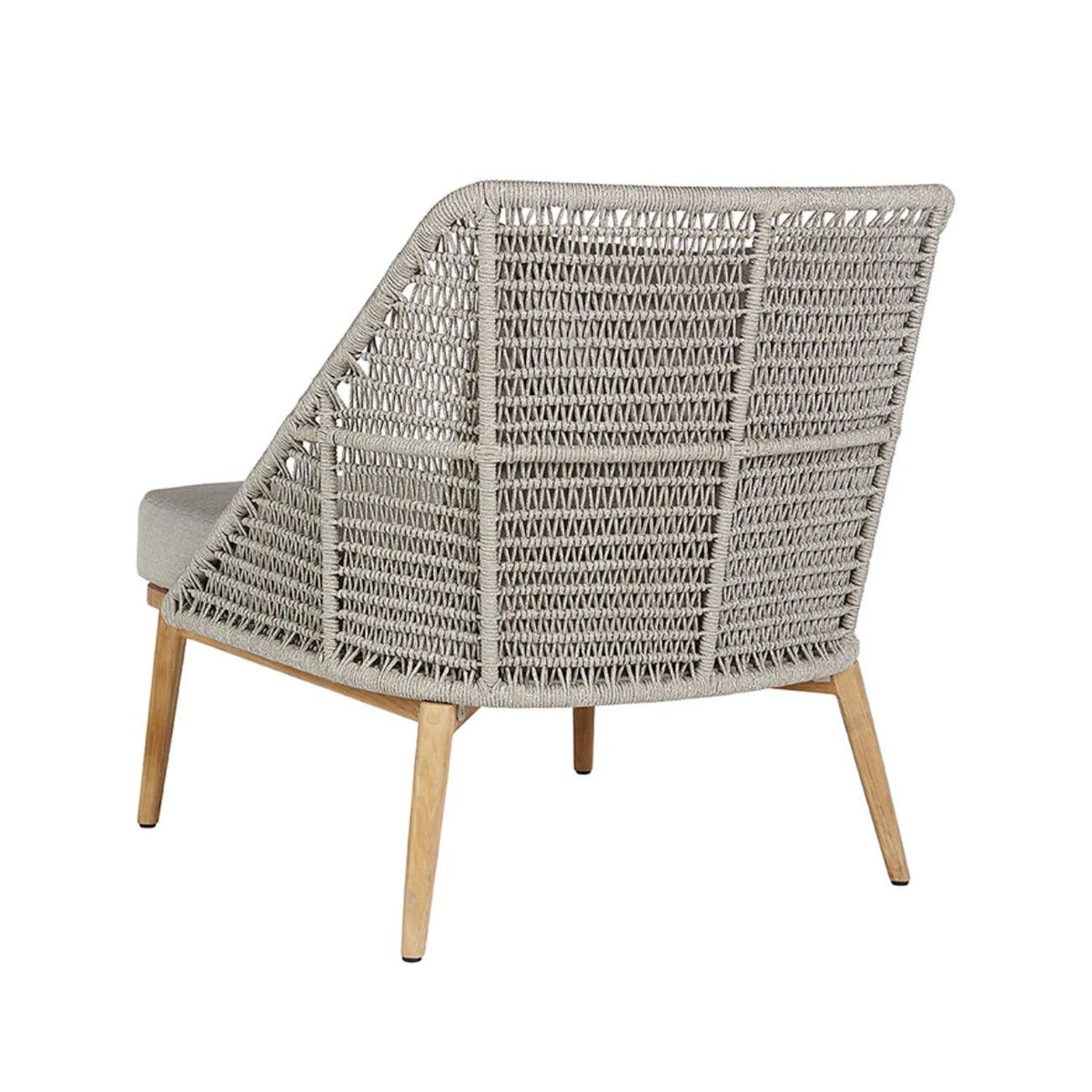 Andria Palazzo Taupe Rope Lounge Chair - Outdoor Chair Detail | Bone & Brass