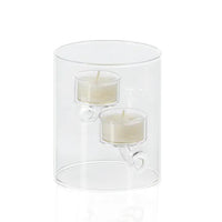 Kelsey Suspended Glass Tealight Holder, Medium, Set of 4 | Bone & Brass