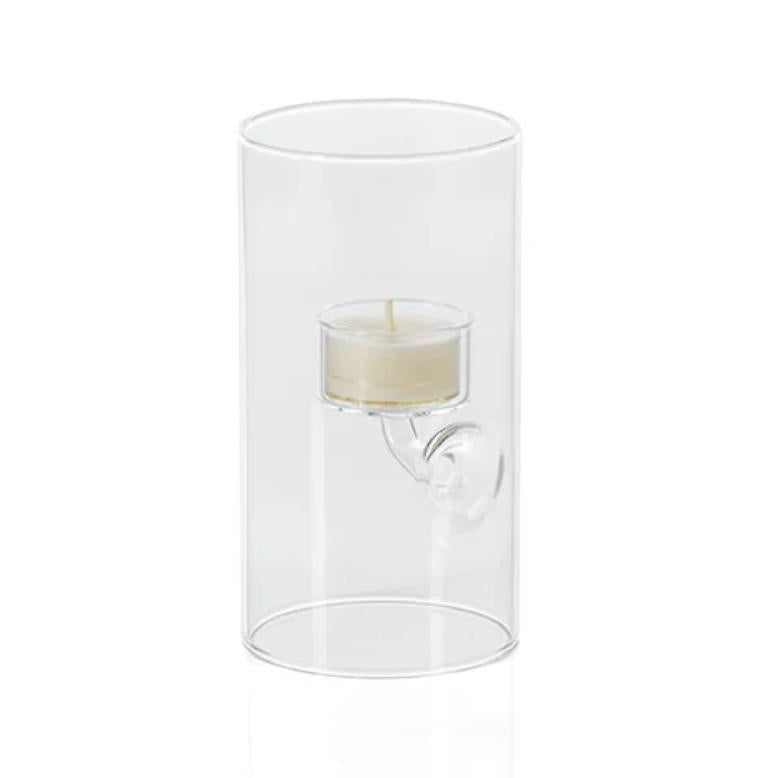 Kelsey Suspended Glass Tealight Holder, Large, Set of 4 | Bone & Brass