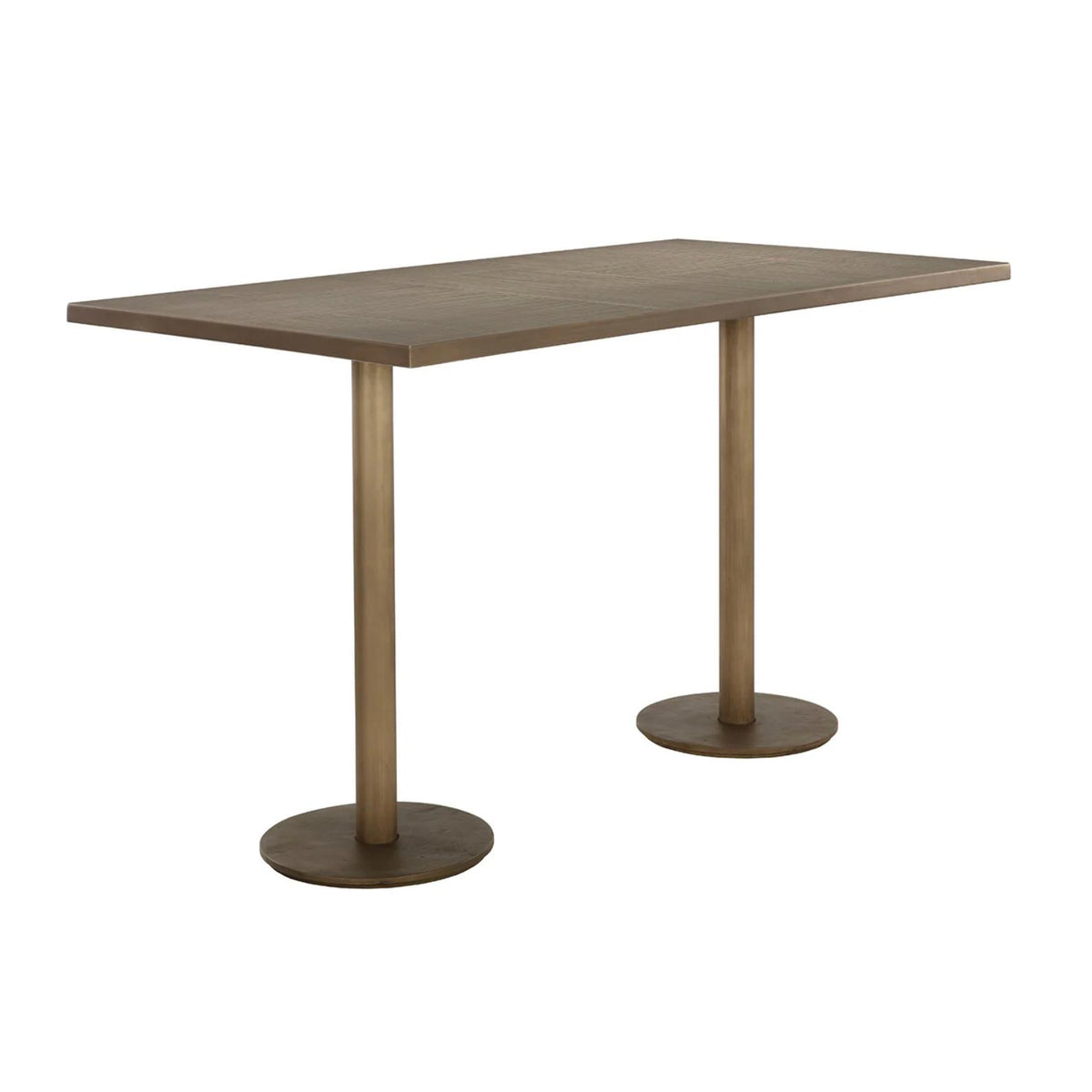 Corina Antique Brass Rectangle Bar Table | Bone & Brass