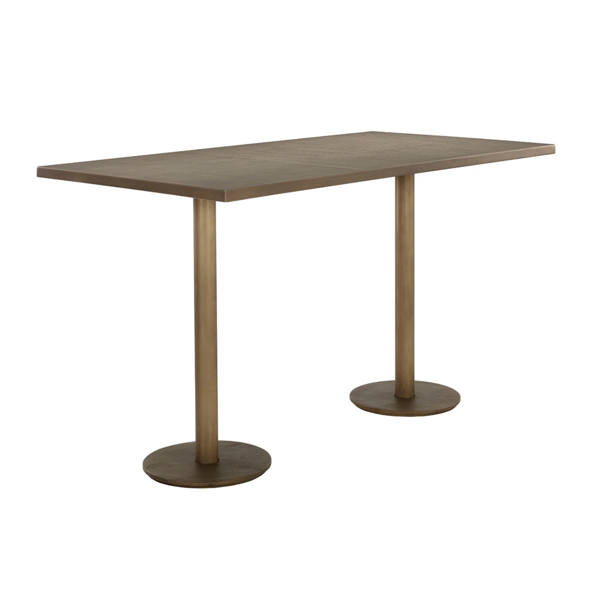 Corina Antique Brass Rectangle Bar Table