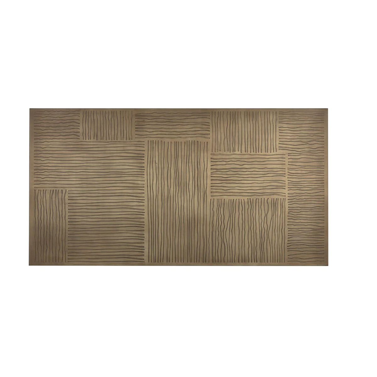 Corina Antique Brass Rectangle Bar Table - Table Top View | Bone & Brass