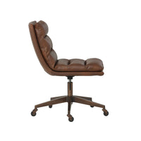 Stinson Cognac Desk Chair - Chair Side View | Bone & Brass