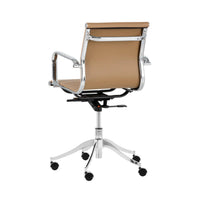 Tyler Tan Desk Chair - Chair Side View | Bone & Brass