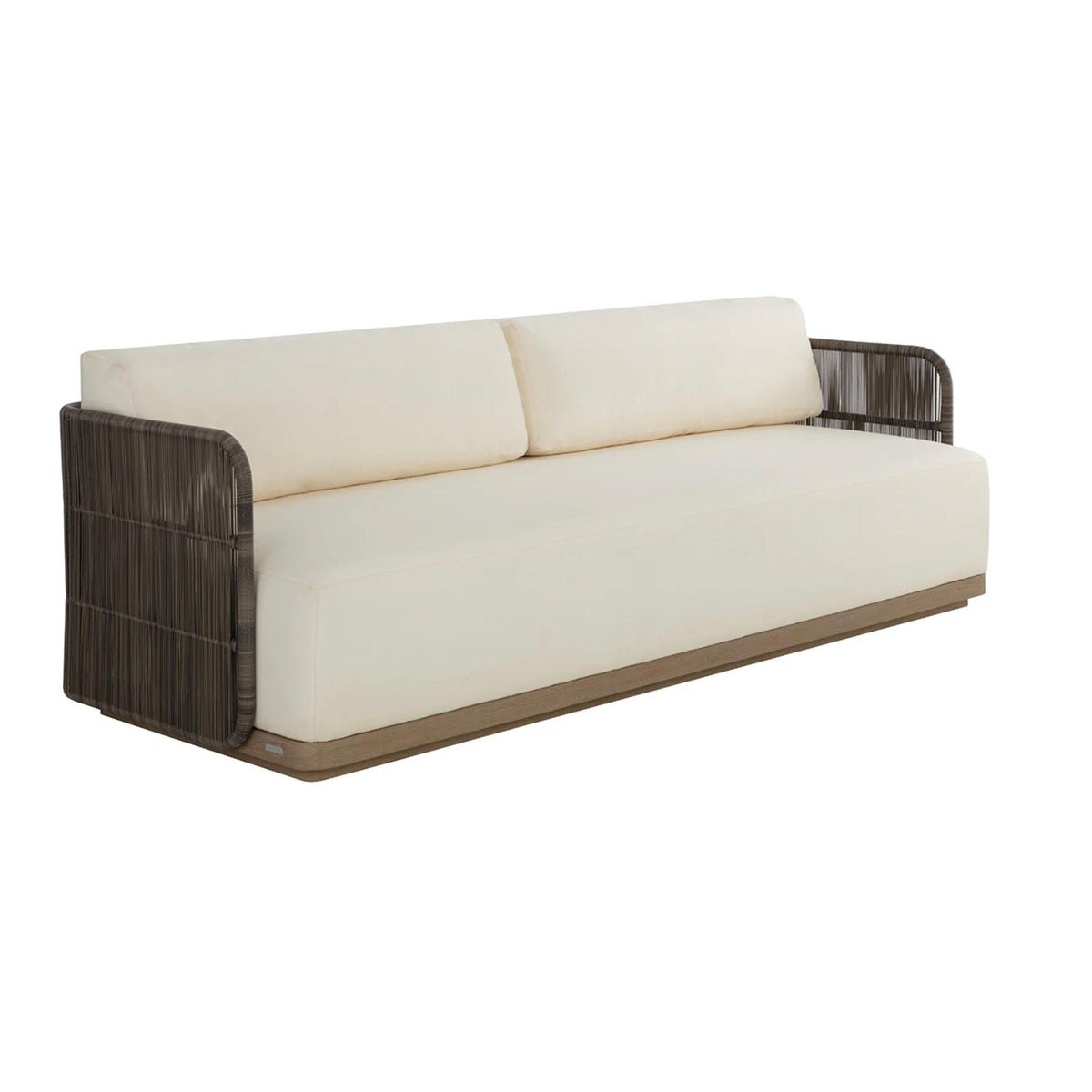 Ravenna Cream & Grey Rope Sofa | Bone & Brass