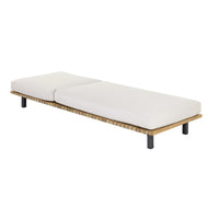 Geneve Palazzo Cream Outdoor Lounger - Outdoor Daybed View | Bone & Brass