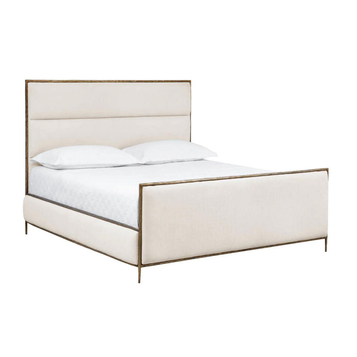 Yasmine Alabaster & Antique Brass Bed | Bone & Brass