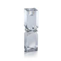 Vienna Artistry Crystal Glass Candlestick, Large | Bone & Brass