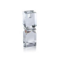 Vienna Artistry Crystal Glass Candlestick, Medium | Bone & Brass