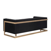 Ekon Sofa - Abbington Black - Sofa Side View | Bone & Brass